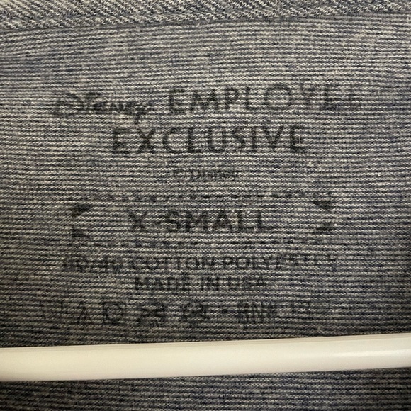 Disney Employee Exclusive Mary Poppins Tee, Blue Heather with navy print XS - Picture 4 of 6